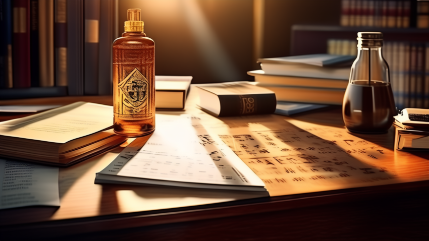 Criminal investigation legal documents with official stamps