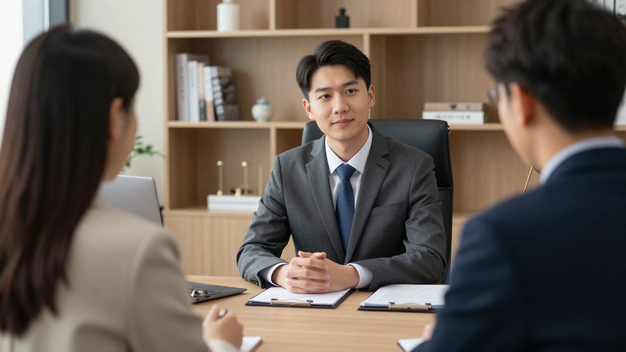 Legal consultation in professional law office setting
