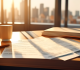 M&A documents on desk