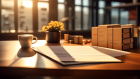 Supply chain documents on desk