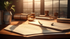 Appeal documents on desk