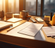 Workplace injury documents on desk, safety concept