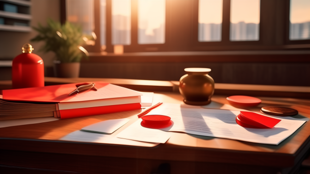 Child support legal documents with official seals