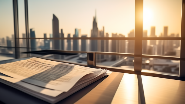 Financial services license and corporate banking documents