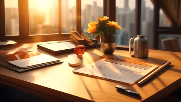 Liability documents on desk