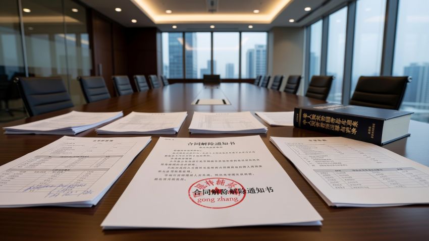 Labor contract termination document under Chinese employment law