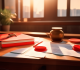 Child support legal documents with official seals